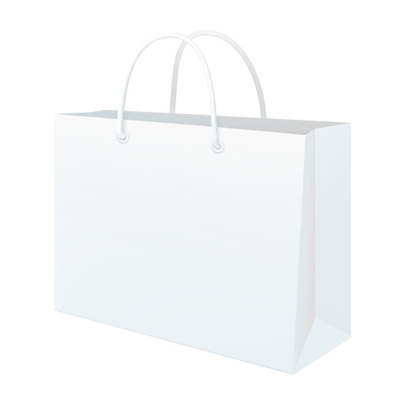 WHITE LUXURY CARRIER BAG 42X12X30C (100)